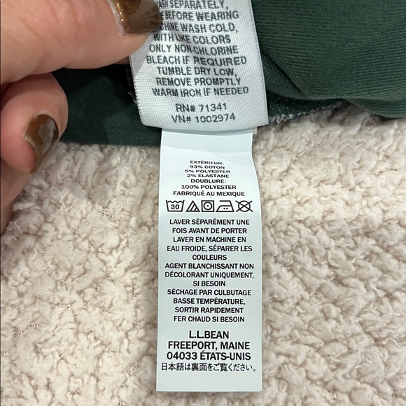 L.L. Bean Women's Classic Fit Flannel Lined Straight Leg Jeans Size 12 Petite - Picture 6 of 6